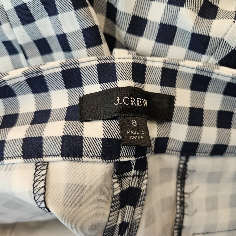 J.Crew Skimmer pant in gingham Size 8 Career Preppy